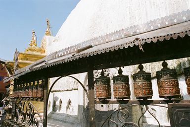 Swayambunath - Prayer Wheels
