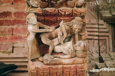 Durbar Square - Erotic Carvings at Jagannath Temple
