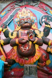 Durbar Square - Black Bhairav (Shiva) Figure